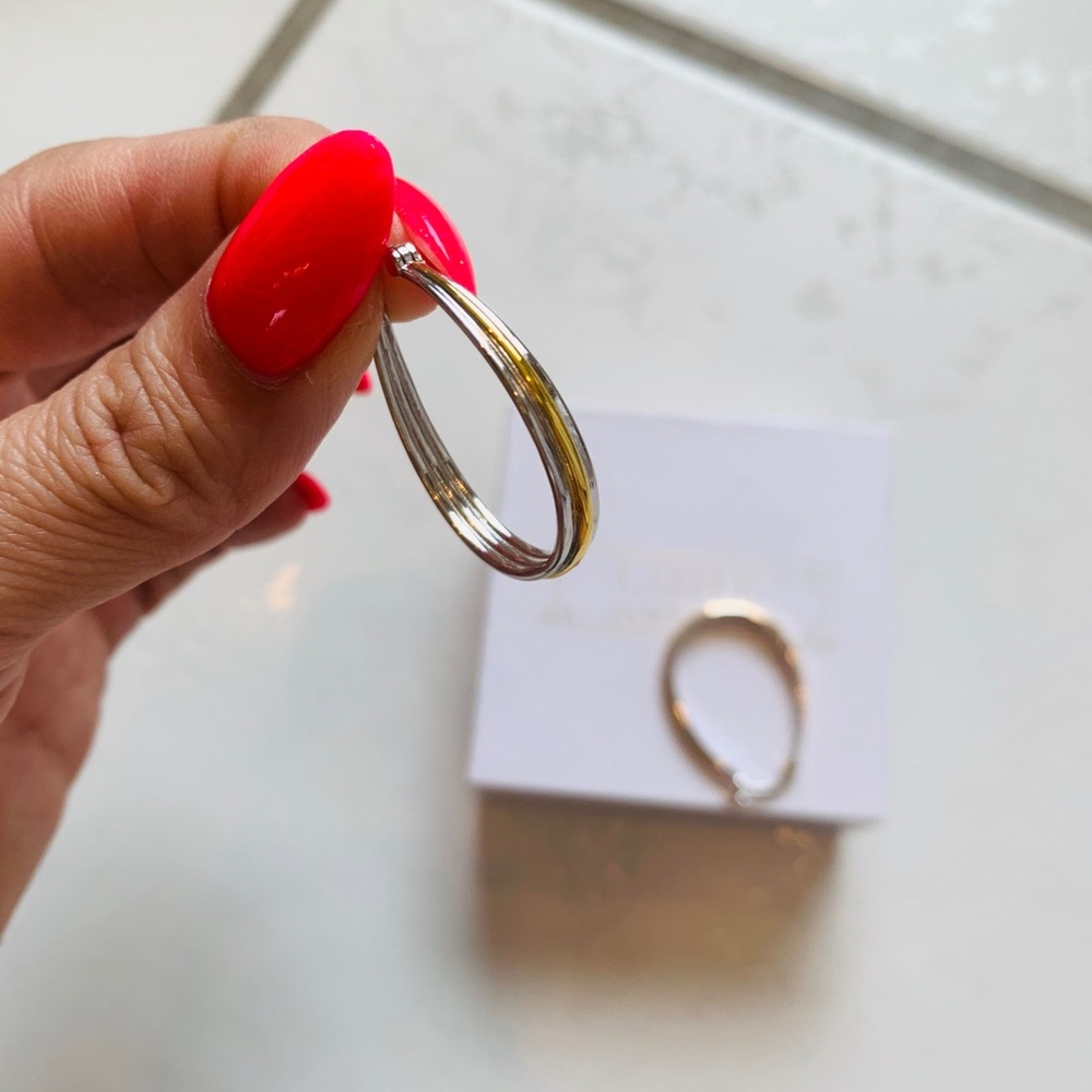 Sterling silver and gold earrings